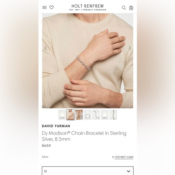 David Yurman Madison Chain Bracelet In Sterling Silver, 8.5mm (Retail $650) - Picture 10 of 10